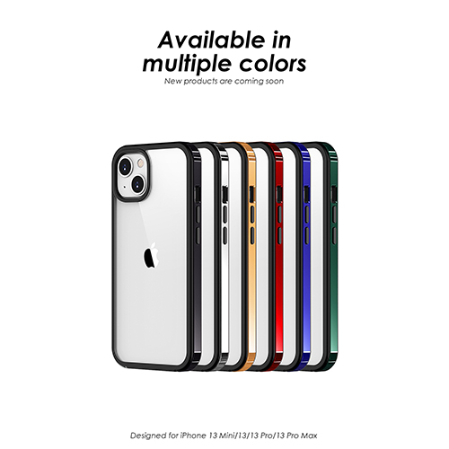 Glanzende metalen rand met TPU-telefoon