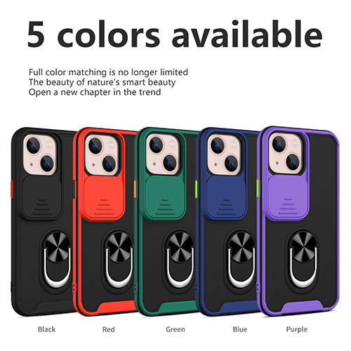 Slide Camera Cover Telefoonhoes Met Ringhouder